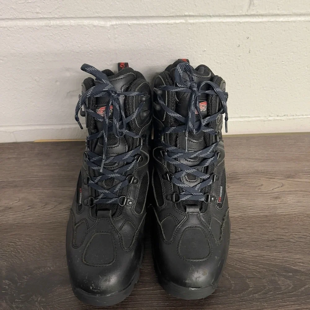 Red Wing 6690 Waterproof EH Safety Toe Work Boots Men's 12D Black Vibram